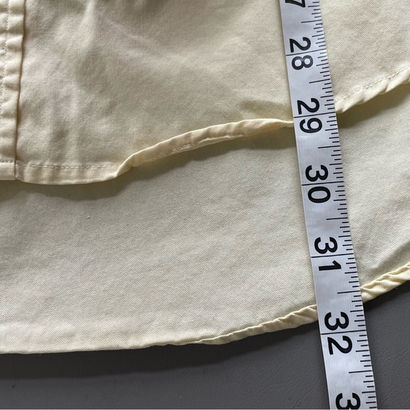 Land’s End Dress Shirt Button Down Collar Short Sleeves Yellow Size 16-1/2. - Picture 10 of 10